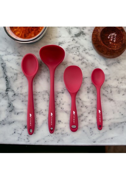 Isıya Dayanıklı Silikon Kepçe ve Kaşık Seti 5 Prç, Renkli, Dayanıklı ve Kullanışlı fiyatları