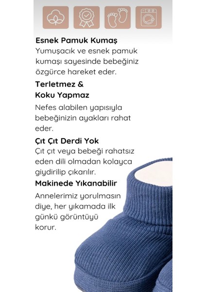 0-6 Ay Fitilli Esnek Bebek Patik, Ev Botu Terliği, Kreş Ayakkabısı, Panduf Ekru fırsatları