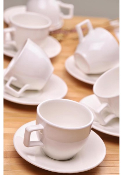 6’lı Beyaz Kahve Fincan Takımı, Şık ve Kullanışlı Set fiyatları