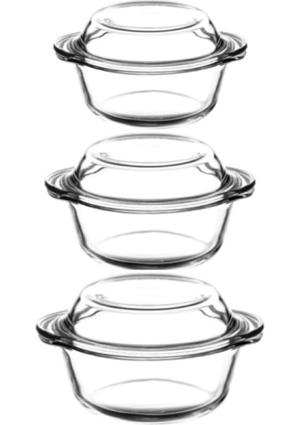 Kapaklı Yuvarlak Tencere Seti, 3'lü, Kahverengi, Şık ve Kullanışlı Mutfağınıza Özel