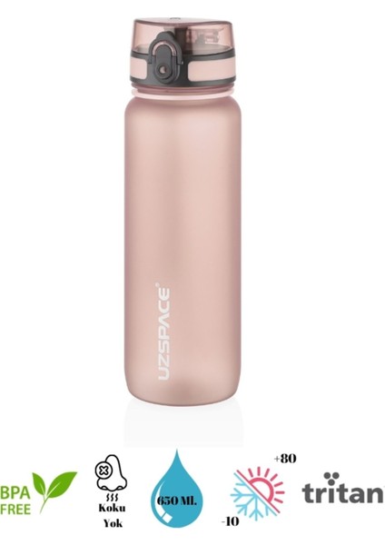 Kahverengi 650ML Tritan Su Şişesi, Sağlam ve Şık Tasarım