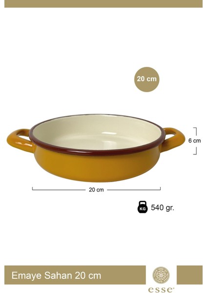 Emaye Sahan 20 Cm, Şık ve Dayanıklı, Mutfağınıza Renk Katacak Ürün fiyatları