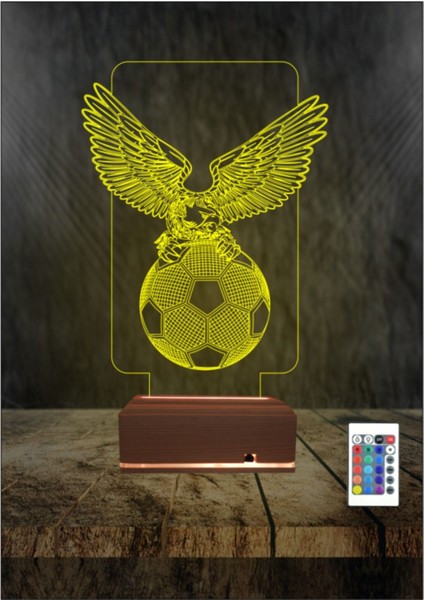 3D Beşiktaş Temalı Gece Lambası Kartal Tasarımlı Masa Lambası modelleri