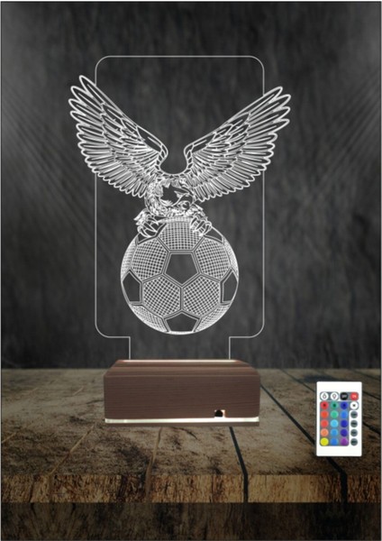 3D Beşiktaş Temalı Gece Lambası Kartal Tasarımlı Masa Lambası indirimleri