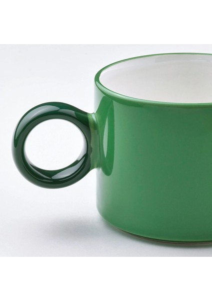 Beyaz-Yeşil 30 cl Kupa Seti, Şık ve Kullanışlı 2 Adetli Tasarım indirimleri