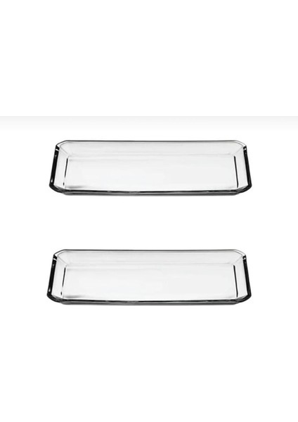 Kristal Servis Tabağı Çiftli 2'li Paket, Şık ve Zarif Sunumlar Için