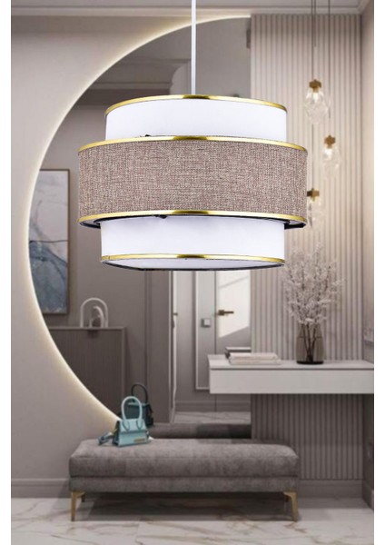 Renkli 3 Katlı Rattan Pasta Sarkıt Avize, Çocuk, Yatak, Salon, Mutfak, Hol Dekorasyon