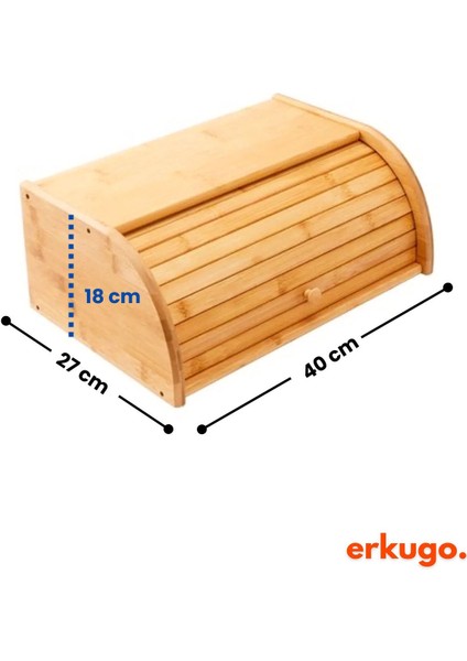 Bambu Ekmek Saklama Kutusu, Rulo Ekmeklik, Ekmek Kabı, Doğal ve Şık Tasarım