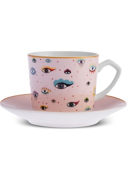 Renkli 2 Kişilik Kahve Fincanı 80 ml Seti, Şık ve Kullanışlı Tasarım modelleri