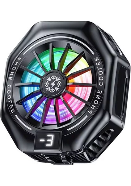 Bl-01 Manyetik Cep Telefon Soğutma Fanı Radyatör Soğutucu Kablolu Işıklı Dereceli