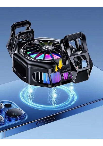 Bl-01 Manyetik Cep Telefon Soğutma Fanı Radyatör Soğutucu Kablolu Işıklı Dereceli modelleri