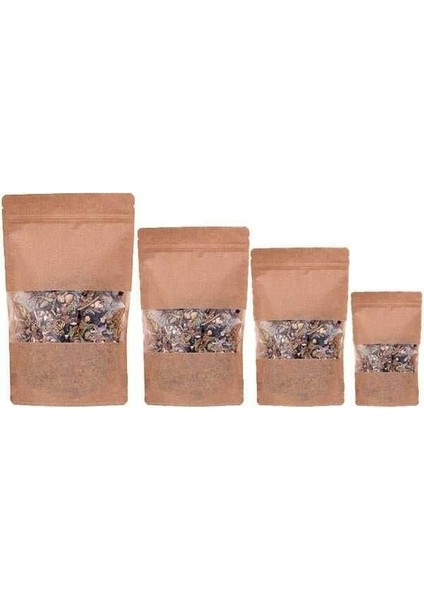 Kraft Pencereli Kilitli Doypack 13X22.5X7 cm - 250 gr fırsatları