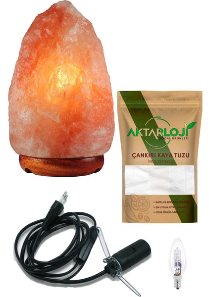 1-2 kg Himalaya Tuz Lambası ve 1 kg Çankırı Kaya Tuzu Seti, Sağlıklı ve Doğal Seçenekler