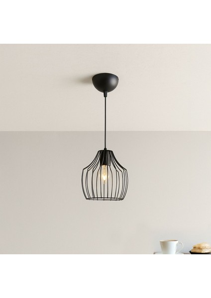 Modern Siyah Tekli Avize, 65X20X20 Cm, Şık ve Fonksiyonel Aydınlatma Parçası