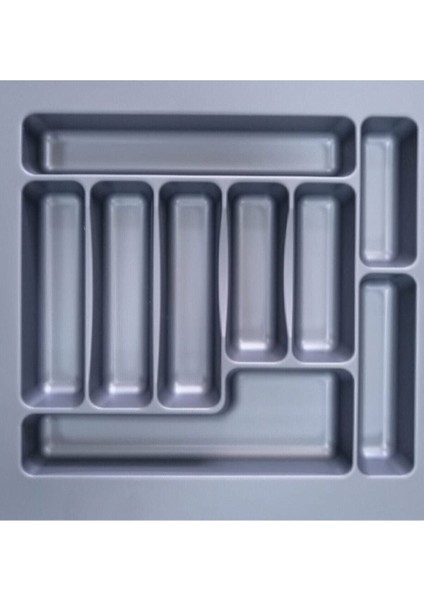 Iki Parça Gri Çekmece Içi Kaşıklık ve Kepçelik, 47X49 Cm, Kesilebilir, Çok Amaçlı Set fiyatları