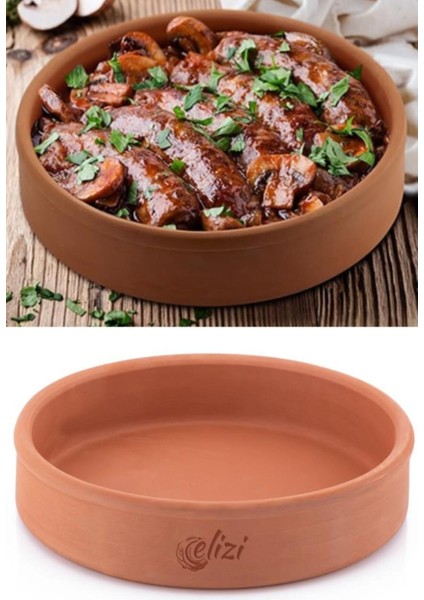 Kahverengi Yuvarlak Fırın Kabı, 30 Cm, Güveç ve Tepsi, Dayanıklı ve Şık Tasarım