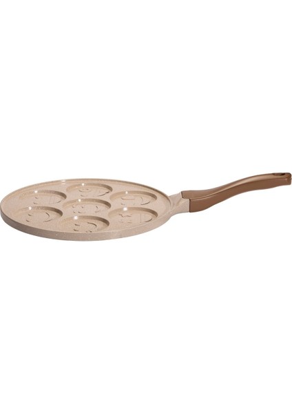 Renkli 28CM Pankek Tavası Emojili Vizon | Keyifli Kahvaltılar Için fiyatları