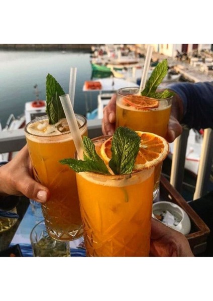 4’lü Konik Meşrubat Bardağı Seti, 360 Cc, Beyaz