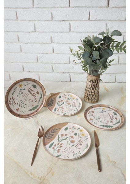 Renkli 22 cm 4'lü Pasta Tabağı Seti, Şık ve Kullanışlı Yemek Gereçleri fırsatları