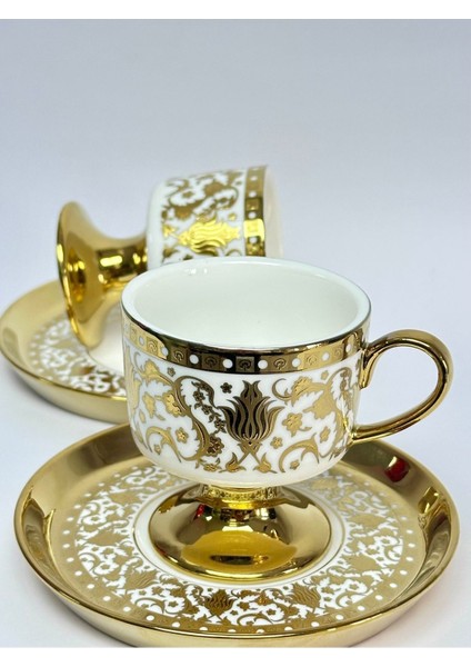 Beyaz 90CC Iki Kişilik Seramik Fincan Takımı