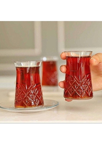 12 Parça Beyaz Çay Seti, 160CC, Şık ve Zarif Tasarım