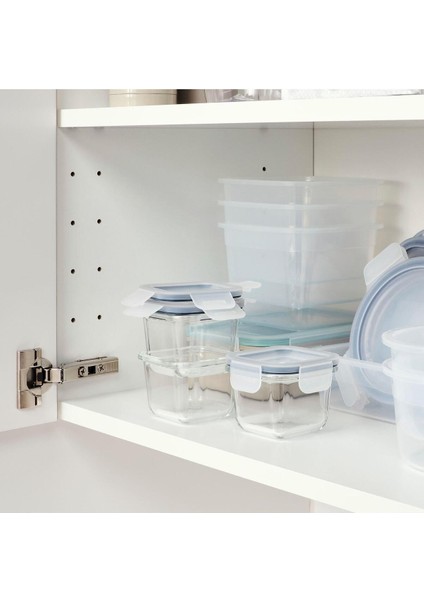 Turuncu Cam Saklama Kabı Seti, 3'lü, 180 Ml, Kare, Vakumlu Mini Kaplar fiyatları