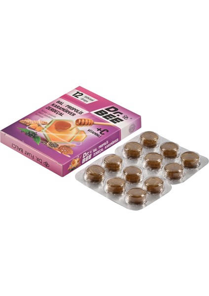3'lü Dr.bee Bal, Propolis,karamürver, Zerdeçal Drops Pastil Paketi modelleri