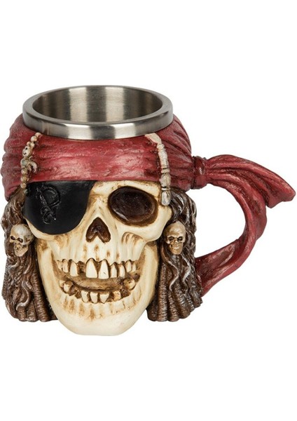 Siyah Paslanmaz Çelik Kupa Bardak, Karayip Korsanları Temalı, Şık ve Dayanıklı fırsatları