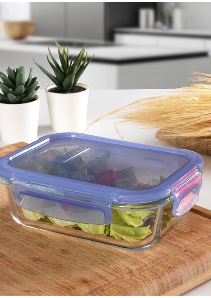 Sızdırmaz Cam Saklama Kabı, 2'li, Dikdörtgen, 640CC, Güvenle Saklama fiyatları