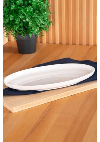 Oval Porselen Kayık Tabak, 29 Cm, Şık ve Modern Tasarım, Kullanım Kolaylığı Sağlar