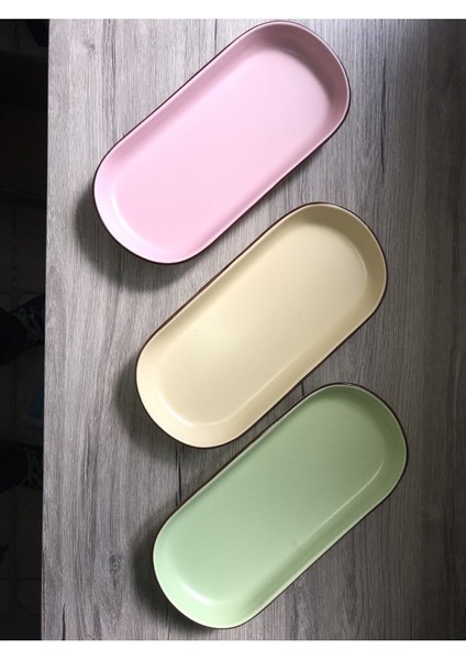 3 Renkli Mat Kayık Tabak Seti, 3 Adet, Şık ve Kullanışlı Tasarım fiyatları
