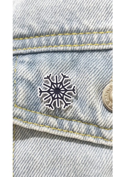 Kar Tanesi Rozet Model 3. Mineli, Metal. Kadın Broş, Pin. Okul Çantası Süsü, Çanta Süsü. fiyatları