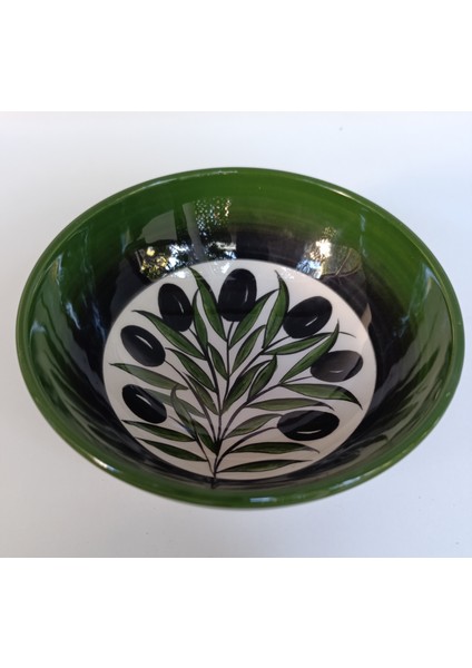 El Yapımı Zeytin Desenli 16X6,5 cm Seramik Kase fiyatları