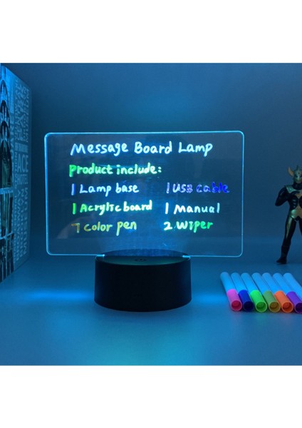 Renkli LED Işıklı Silinen Not Panosu, Sevgililer Günü Hediye, Kalemli, Eğlenceli modelleri