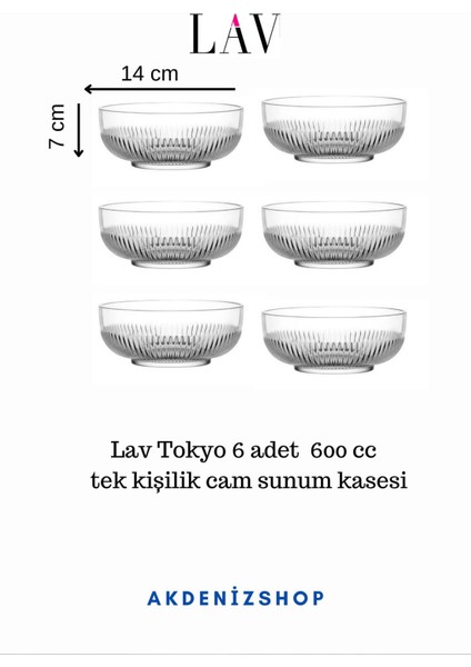 6 Adet 600 cc Beyaz Sunum Kasesi, Şık ve Kullanışlı Set