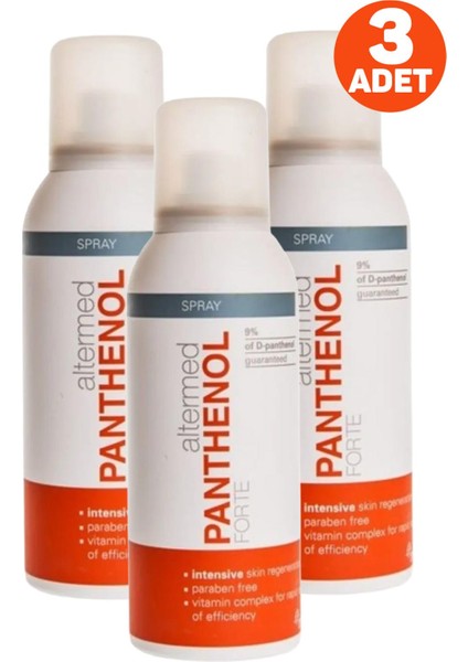Altermed %9 Panthenol Forte Sprey 150 ml 3 Adet