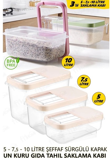 Sürgülü, Büyük ve Şık Saklama Kabı, Çeşitli Boyutlarda, Pratik ve Dayanıklı Kullanım