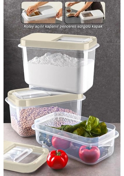 Sürgülü, Büyük ve Şık Saklama Kabı, Çeşitli Boyutlarda, Pratik ve Dayanıklı Kullanım