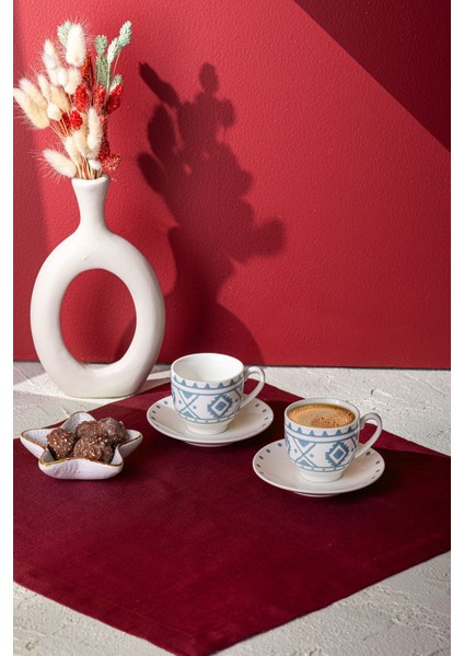 Mavi 2 Kişilik Seramik Kahve Fincan Takımı 90 Ml, Şık ve Zarif Tasarım fiyatları