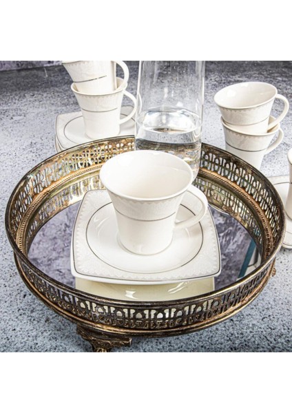 Güral Caroline Türk Kahvesi Takımı, Şık ve Zarif Gri Renk Seçeneğiyle. fiyatları