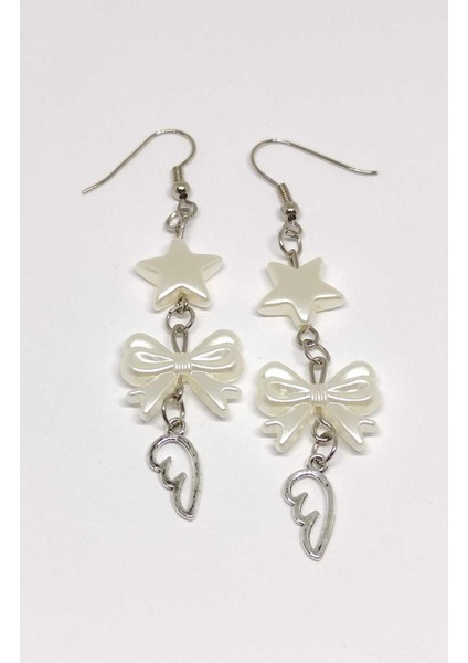 Kore Stili Küpe. Yıldız, Fiyonk, Kanat Sallantılı Küpe. Kore Küpe. fiyatları