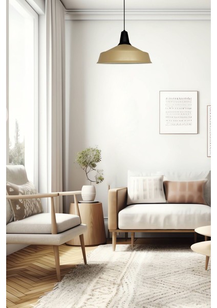 Şık Bej ve Siyah Metal Sarkıt Avize, Retro Tasarım, Modern ve Estetik Aydınlatma indirimleri