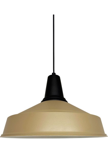 Şık Bej ve Siyah Metal Sarkıt Avize, Retro Tasarım, Modern ve Estetik Aydınlatma