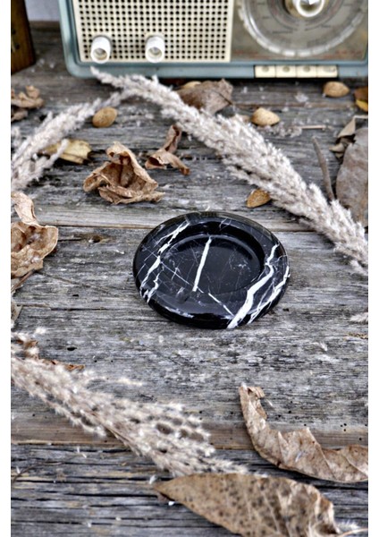 Mermer Yuvarlak Siyah Küllük, Şık ve Zarif Tasarım fırsatları