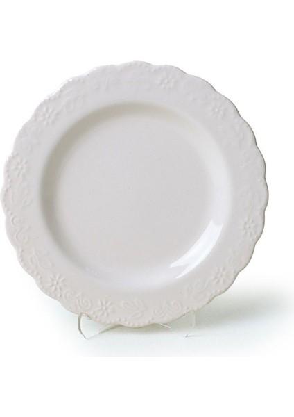 Bej Krem Pasta Tabağı 21 Cm, 6'lı Set, Şık ve Kullanışlı Ev ve Davet Ürünleri