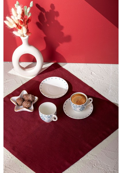 Mavi 2 Kişilik Seramik Kahve Fincan Takımı 90 Ml, Şık ve Zarif Tasarım fırsatları