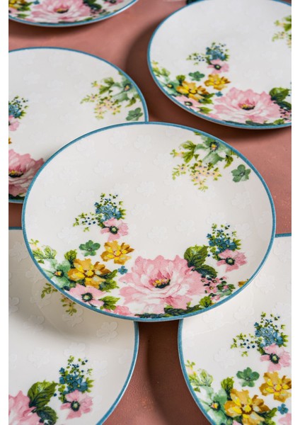 Beyaz 6 Parça Porselen Pasta Seti, 19 Cm, Şık ve Zarif Sunumlar Için Ideal fiyatları