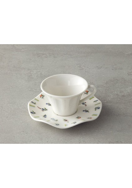 2 Kişilik Yeşil-Mavi Porselen Kahve Fincan Takımı, 4 Parça fiyatları