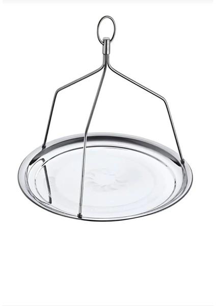 Askılı Çelik Çay/kahve Tepsisi 40 Cm, Şık ve Kullanışlı Ev ve Bahçe Aksesuarı