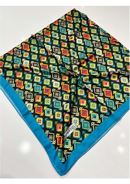 Ipekseli Pamuklu Eşarp Kilim Desen - 4